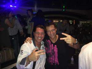 Dj Molella con Emanuele Barbè in una delle sue 'ospitate' alla discoteca Celebrità 